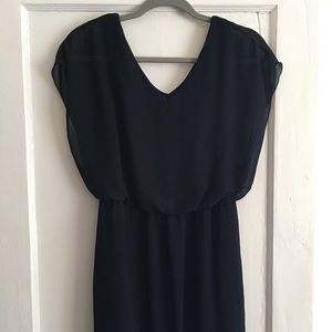 Sheer navy blue summer dress